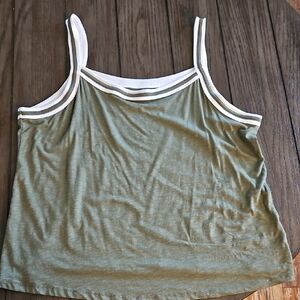 Torrid Green Sleeveless Crop Tank Top